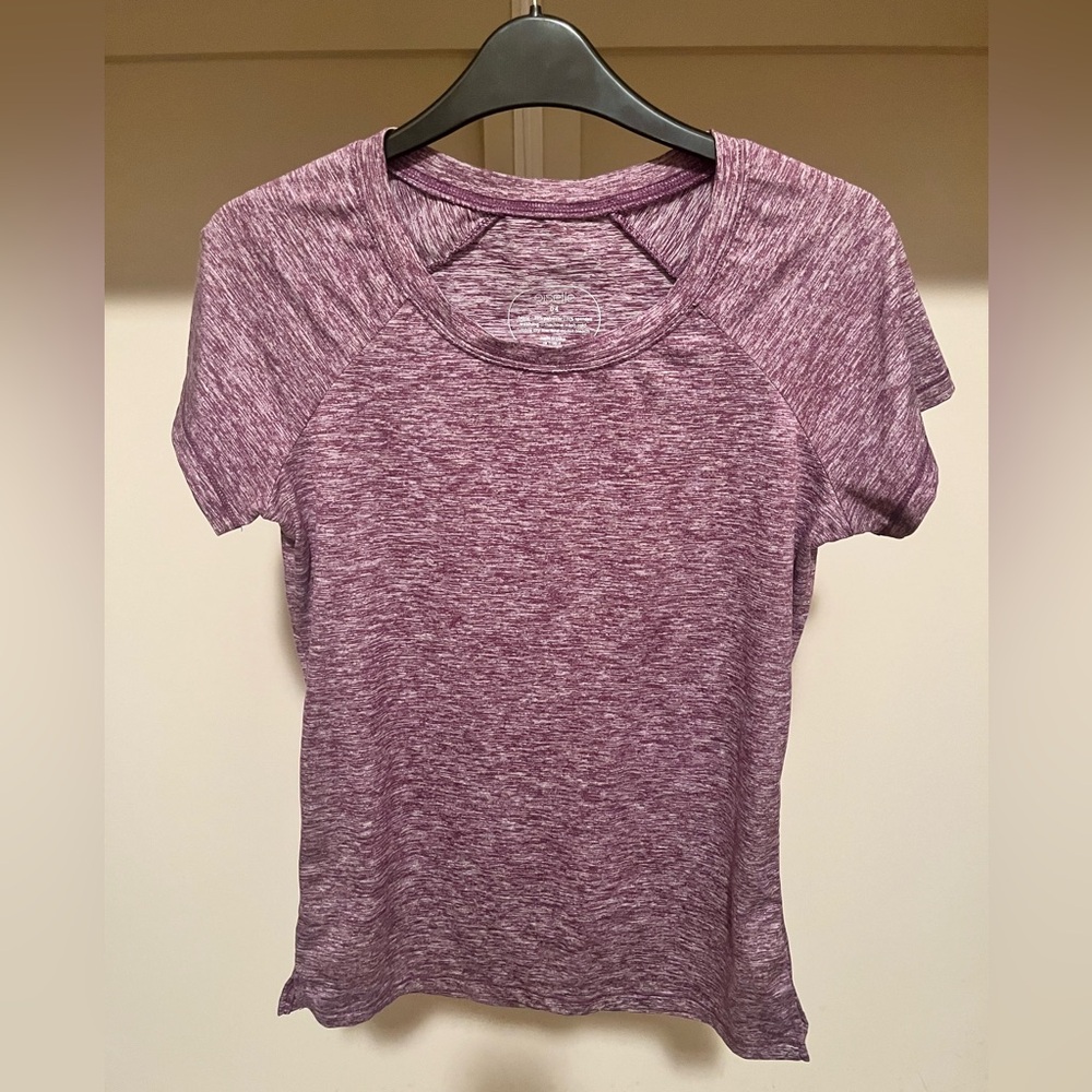 Oiselle Purple Fitted Lux Short Sleeve T-Shirt